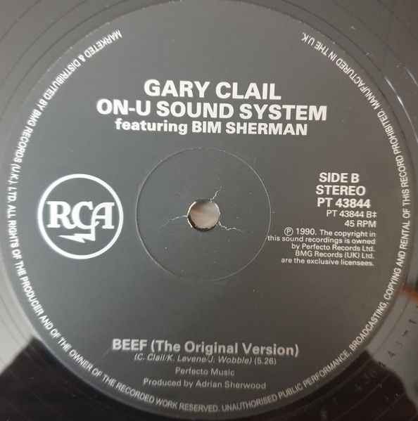 Gary Clail & On-U Sound System Featuring Bim Sherman - Beef (The Future Mix) | RCA (PT 43844) - 4