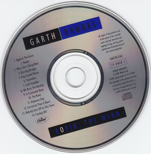 Garth Brooks - Ropin' The Wind | Capitol Records Nashville (CDP 7 98468 2)