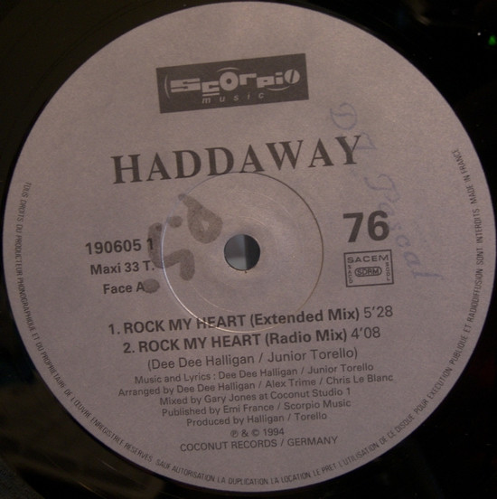 Haddaway - Rock My Heart | Scorpio Music (190 605-1) - 3 Haddaway - Rock My Heart | Scorpio Music (190 605-1) - 3