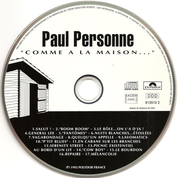 Paul Personne - Comme A La Maison... | Polydor (513513 2) - 2 Paul Personne - Comme A La Maison... | Polydor (513513 2) - 2