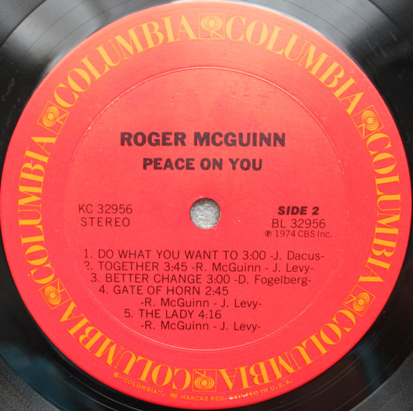 Roger McGuinn - Peace On You | Columbia (KC 32956) - 4 Roger McGuinn - Peace On You | Columbia (KC 32956) - 4
