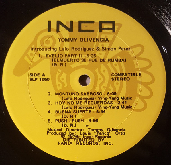Tommy Olivencia , Lalo Rodriguez & Simon Perez - Introducing Lalo Rodriguez & Simon Perez | Inca Records (JMIS 1050) - 3 Tommy Olivencia , Lalo Rodriguez & Simon Perez - Introducing Lalo Rodriguez & Simon Perez | Inca Records (JMIS 1050) - 3