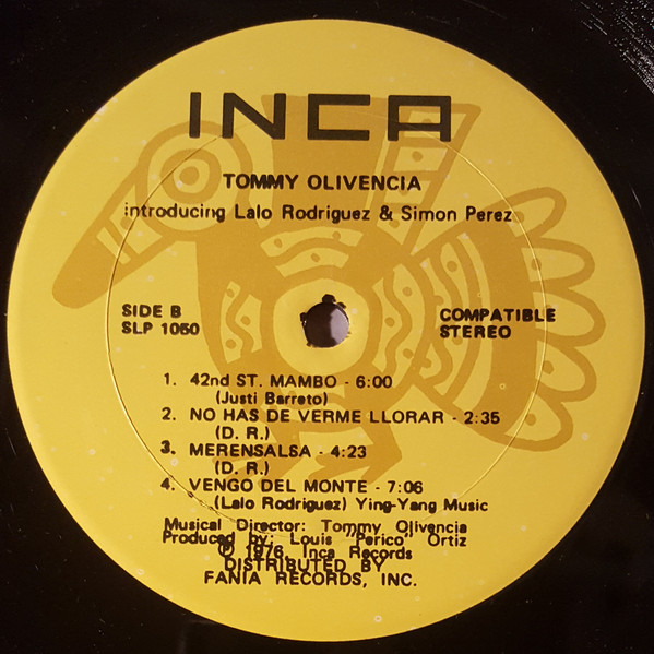 Tommy Olivencia , Lalo Rodriguez & Simon Perez - Introducing Lalo Rodriguez & Simon Perez | Inca Records (JMIS 1050) - 4 Tommy Olivencia , Lalo Rodriguez & Simon Perez - Introducing Lalo Rodriguez & Simon Perez | Inca Records (JMIS 1050) - 4