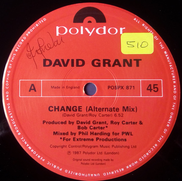 David Grant - Change (Alternate Mix) | Polydor (POSPX 871) - 2