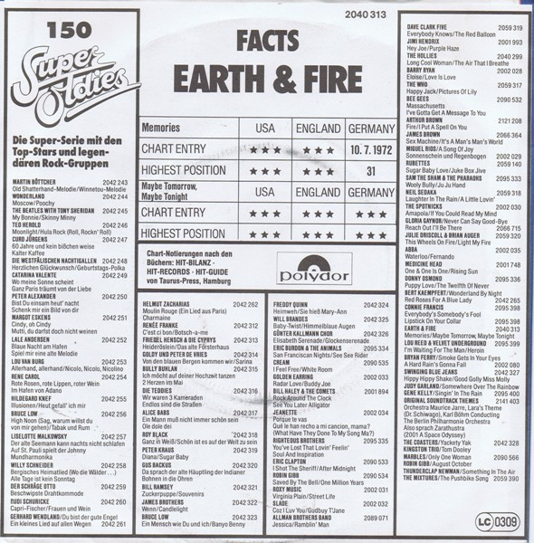 Earth And Fire - Memories | Polydor (2040 313) - 2
