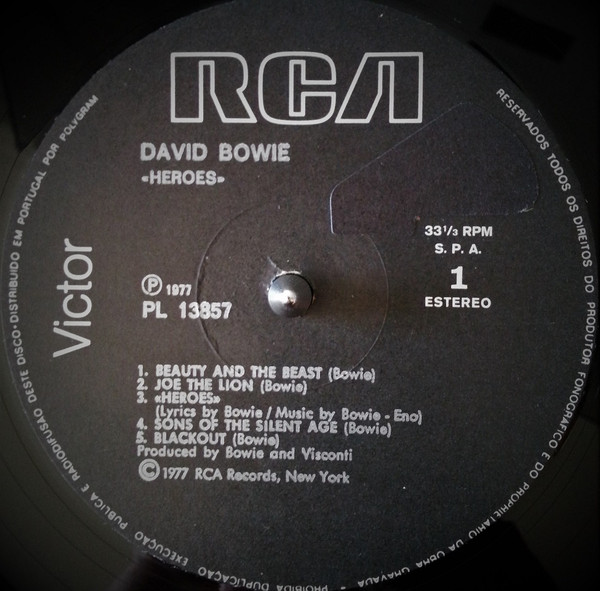 David Bowie - "Heroes" | RCA Victor (PL 13857) - 3