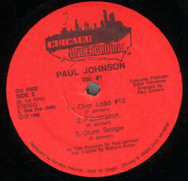 Paul Johnson - Vol. #1 | Chicago Underground (CU 6902) - 3