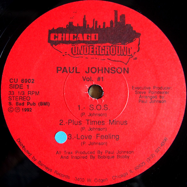 Paul Johnson - Vol. #1 | Chicago Underground (CU 6902) - main