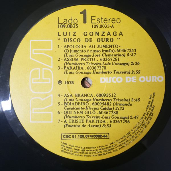 Luiz Gonzaga - Um Novo Espaço Para A Música | RCA (109.0035) - 2