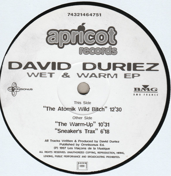 David Duriez - Wet & Warm EP | Apricot Records (74321464751) - 3
