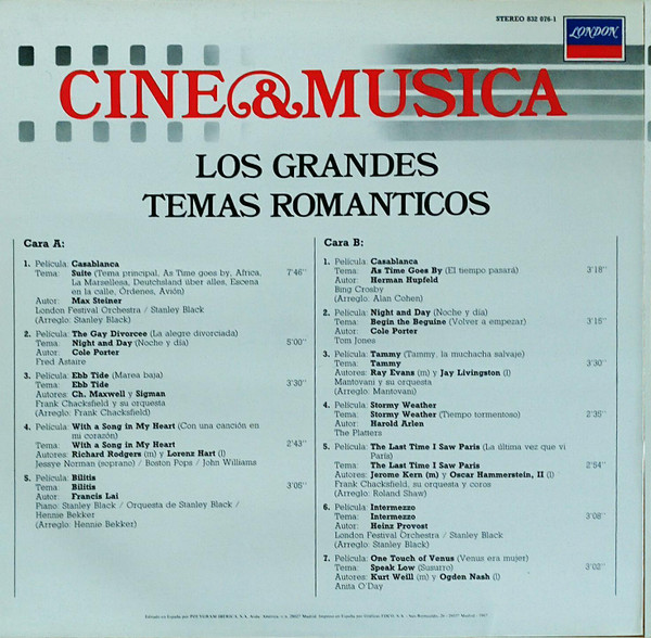 Various - Los Grandes Temas Romanticos | London Records (832 076-1) - 2
