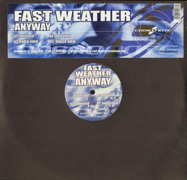 Fast Weather - Anyway | Cosmonote Blue (CSM 00/5007) - main Fast Weather - Anyway | Cosmonote Blue (CSM 00/5007) - main
