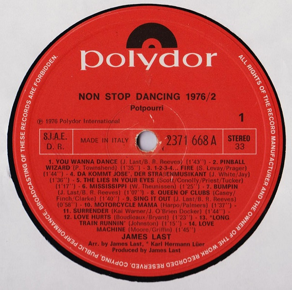 James Last - Non Stop Dancing 1976/2 | Polydor (2371 668 A) - 3