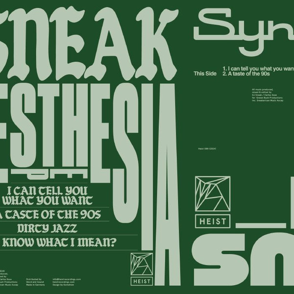 DJ Sneak - Synesthesia EP | Heist (HEIST 088)