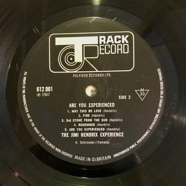 The Jimi Hendrix Experience - Are You Experienced | Track Record (612 001) - 3 The Jimi Hendrix Experience - Are You Experienced | Track Record (612 001) - 3
