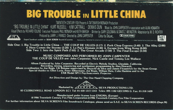 Big Trouble In Little China (Original Motion Picture Soundtrack)