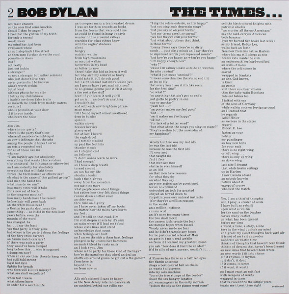 Bob Dylan - The Times They Are A-Changin' [Vinyl] | Columbia (CL 2105) - 3