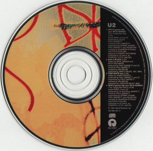 U2 - Who's Gonna Ride Your Wild Horses [CD] | Island Records (422-864 521-2) - 3