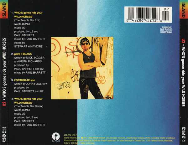 U2 - Who's Gonna Ride Your Wild Horses [CD] | Island Records (422-864 521-2) - 2