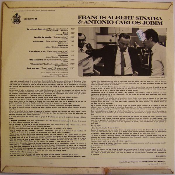 Frank Sinatra & Antonio Carlos Jobim - Francis Albert Sinatra & Antonio Carlos Jobim | Reprise Records (HRE (S) 291-05) - 2