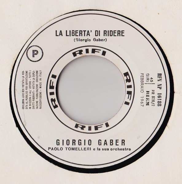 Mina / Giorgio Gaber - L'Immensità / La Libertà Di Ridere | Rifi (RFN NP 16188) - 2
