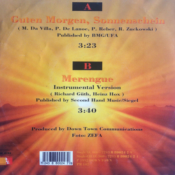 Gaby Goldberg - Guten Morgen, Sonnenschein | EMI Electrola (8 80024 7) - 2