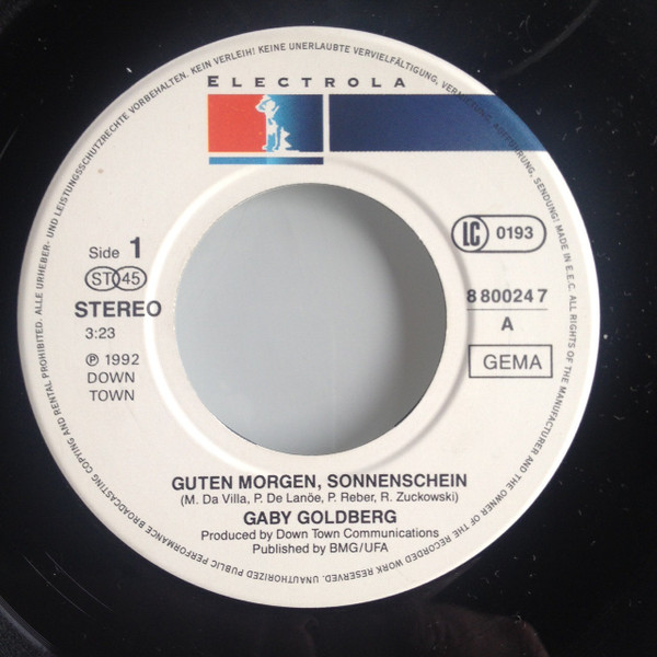 Gaby Goldberg - Guten Morgen, Sonnenschein | EMI Electrola (8 80024 7) - 3
