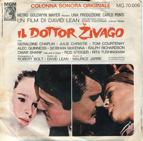 Maurice Jarre - Tema Di Lara E Titoli Di Testa Da "Il Dottor Živago" (Colonna Sonora Originale) | MGM Records (MG 70.006) - 2