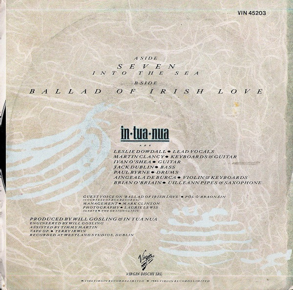 In Tua Nua - Seven Into The Sea | Virgin (VIN 45203) - 2