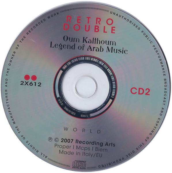 Oum Kalthoum - Legend Of Arab Music | Recording Arts (2X612) - 4
