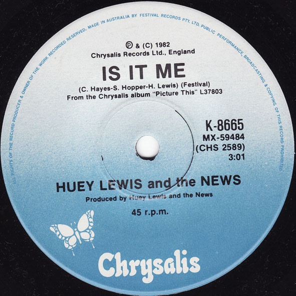 Huey Lewis & The News - Do You Believe In Love | Chrysalis (K-8665) - 2