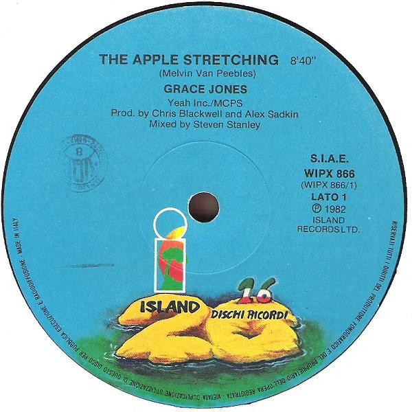 Grace Jones - The Apple Stretching / Nipple To The Bottle | Island Records (WIPX 866) - main Grace Jones - The Apple Stretching / Nipple To The Bottle | Island Records (WIPX 866) - main