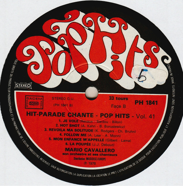 Mario Cavallero Et Son Orchestre - Hit Parade Chanté - Pop Hits - Vol. 41 | Pop Hits (PH 1841) - 4