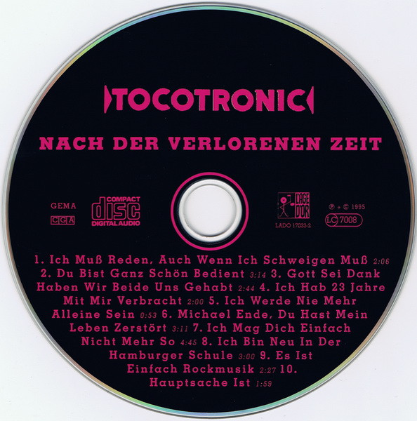 Tocotronic - Nach Der Verlorenen Zeit | L'Age D'Or (LADO 17033-2) - main