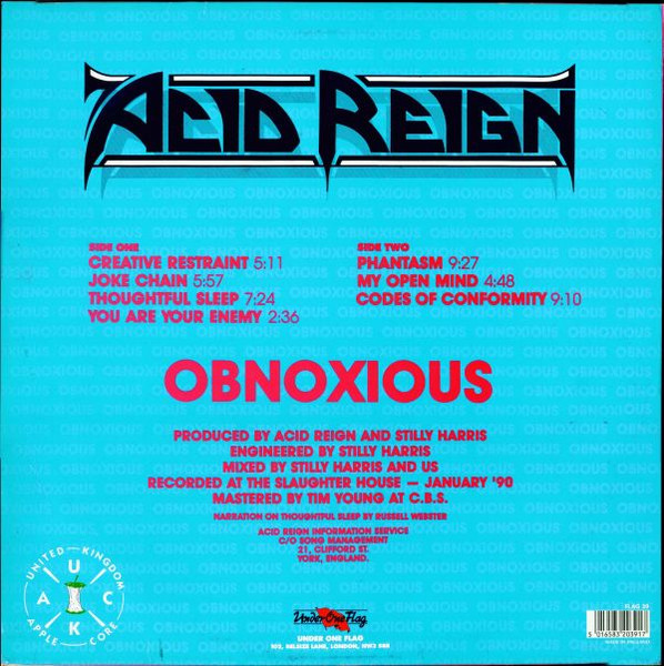 Acid Reign - Obnoxious | Under One Flag (FLAG 39) - 2