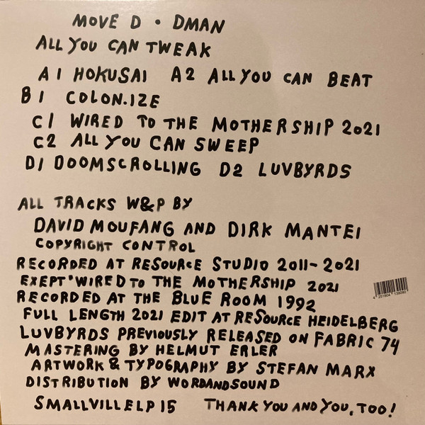 Move D & D-Man - All You Can Tweak | Smallville Records (SMALLVILLE LP 15) - 2 Move D & D-Man - All You Can Tweak | Smallville Records (SMALLVILLE LP 15) - 2