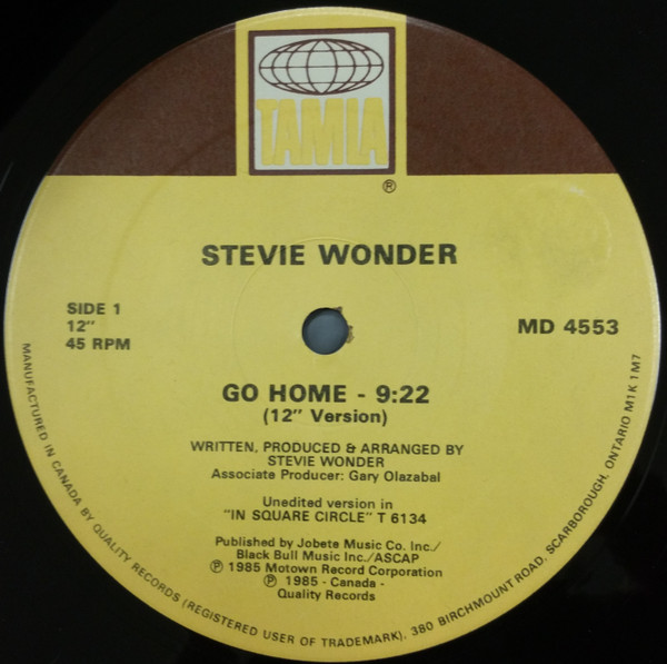 Stevie Wonder - Go Home | Tamla (MD 4553) - 2