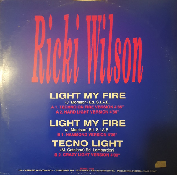 Ricky Wilson - Light My Fire | Technology (TECHNO 12.162) - 2 Ricky Wilson - Light My Fire | Technology (TECHNO 12.162) - 2