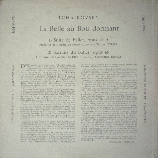 Pyotr Ilyich Tchaikovsky , Walter Goehr , Orchestra Del Teatro Dell'Opera Di Roma , Orchestre Des Concerts De Paris , Gianfranco Rivoli - La Belle Au Bois Dormant | Guilde Internationale Du Disque (MMS 192) - 2 Pyotr Ilyich Tchaikovsky , Walter Goehr , Orchestra Del Teatro Dell'Opera Di Roma , Orchestre Des Concerts De Paris , Gianfranco Rivoli - La Belle Au Bois Dormant | Guilde Internationale Du Disque (MMS 192) - 2