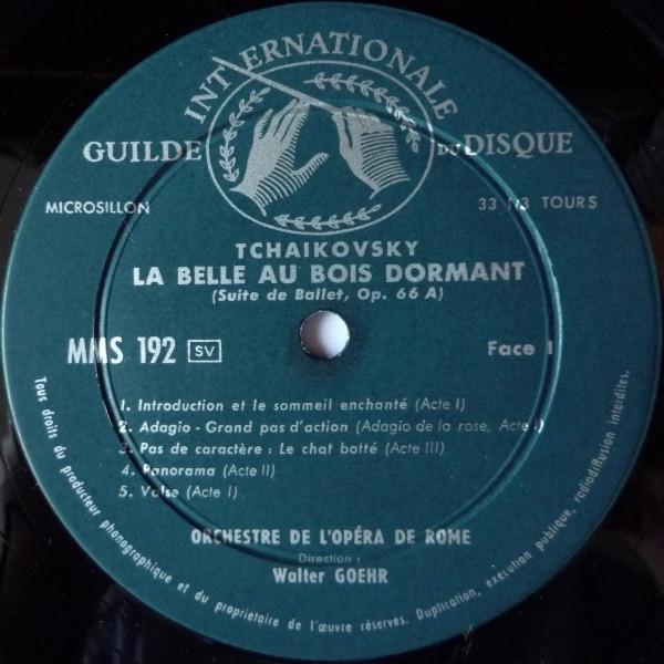 Pyotr Ilyich Tchaikovsky , Walter Goehr , Orchestra Del Teatro Dell'Opera Di Roma , Orchestre Des Concerts De Paris , Gianfranco Rivoli - La Belle Au Bois Dormant | Guilde Internationale Du Disque (MMS 192) - 3 Pyotr Ilyich Tchaikovsky , Walter Goehr , Orchestra Del Teatro Dell'Opera Di Roma , Orchestre Des Concerts De Paris , Gianfranco Rivoli - La Belle Au Bois Dormant | Guilde Internationale Du Disque (MMS 192) - 3
