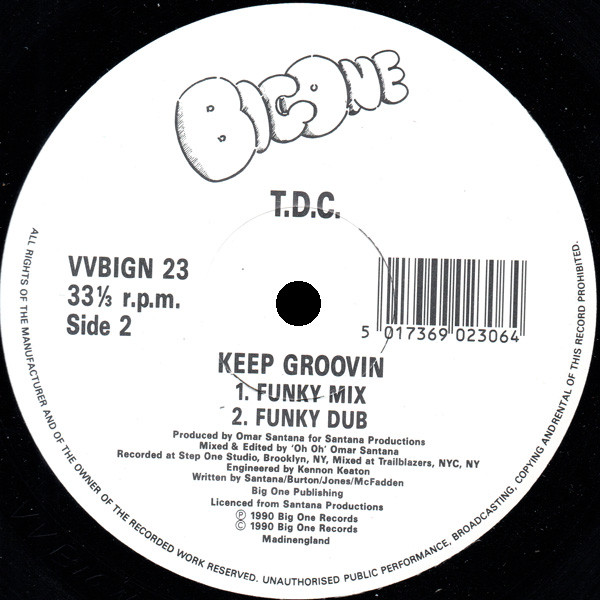 T.D.C. - Keep Groovin (Remix) | Big One Records (VVBIGN 23) - 3