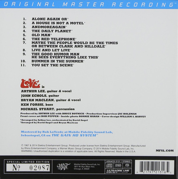 Love - Forever Changes | Mobile Fidelity Sound Lab (UDSACD 2131) - 2