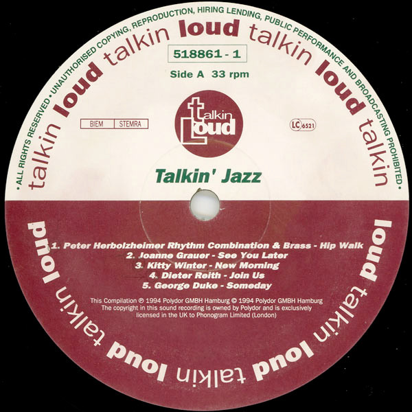 Various - Talkin' Jazz (Themes From The Black Forest) | Talkin' Loud (518861 - 1) - 3 Various - Talkin' Jazz (Themes From The Black Forest) | Talkin' Loud (518861 - 1) - 3