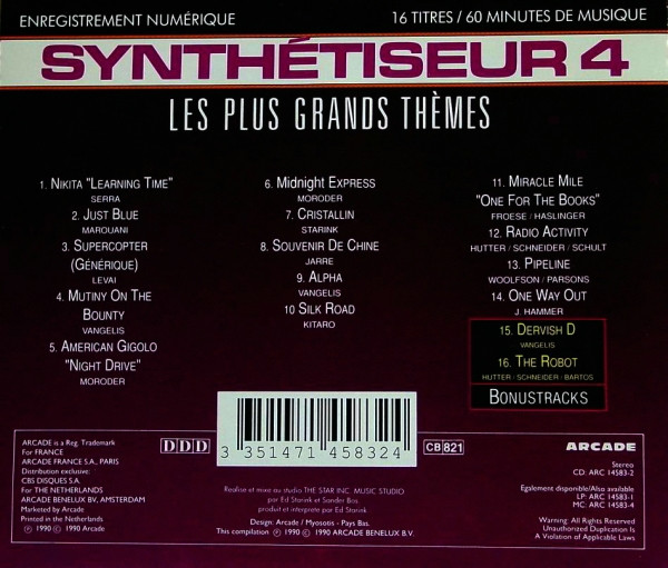 Ed Starink - Synthétiseur 4 - Les Plus Grands Thèmes | Arcade (ARC 14583-2) - 2