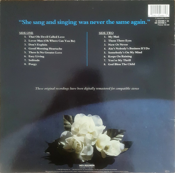 Billie Holiday - The Legend Of Billie Holiday | MCA Records (252 686-1) - 2