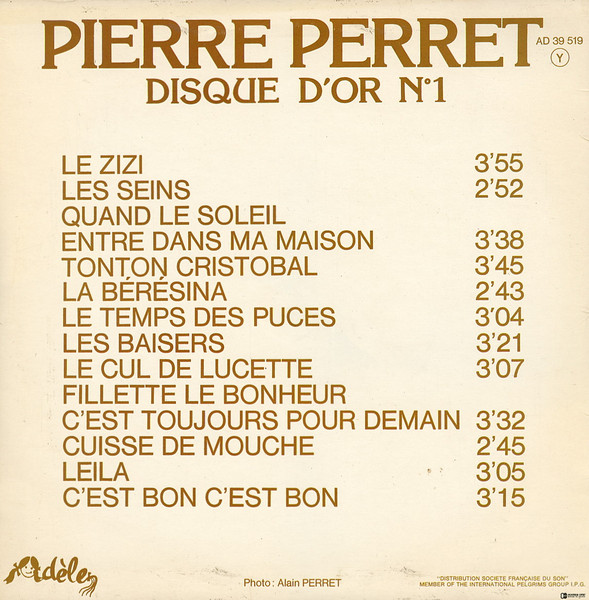 Pierre Perret - Disque D'Or N°1 | Adèle (AD 39 519) - 3