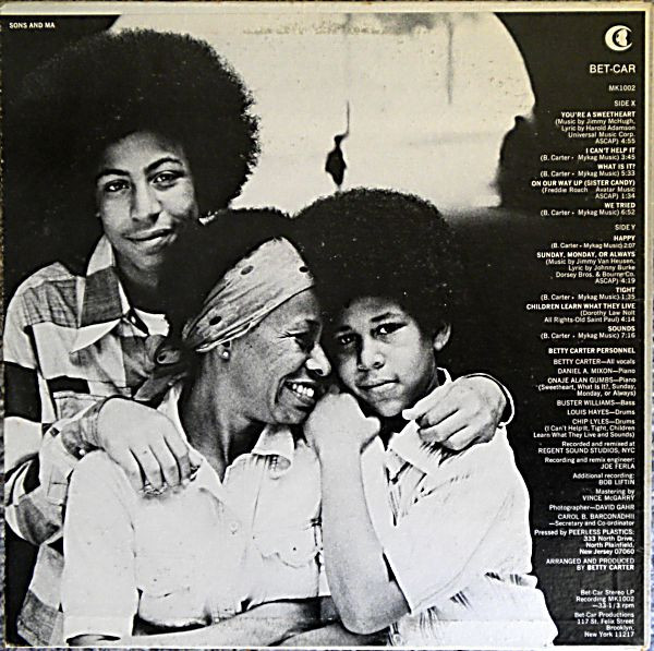 Betty Carter - Betty Carter | Bet-Car Productions (MK1002) - 2 Betty Carter - Betty Carter | Bet-Car Productions (MK1002) - 2