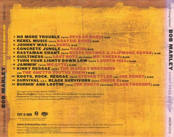 Bob Marley - Chant Down Babylon | Tuff Gong (PHCW-1710) - 3