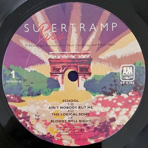 Supertramp - Paris | A&M Records (SP-6702) - 4 Supertramp - Paris | A&M Records (SP-6702) - 4
