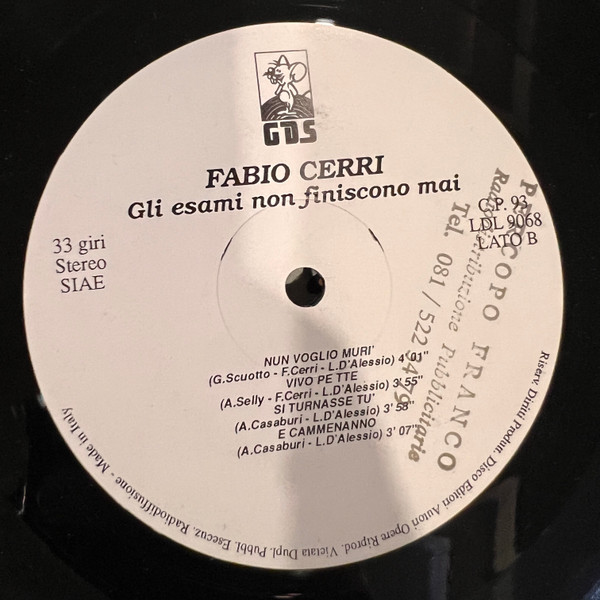 Fabio Cerri - Gli Esami Non Finiscono Mai | GDS (LDL 9068) - 4 Fabio Cerri - Gli Esami Non Finiscono Mai | GDS (LDL 9068) - 4